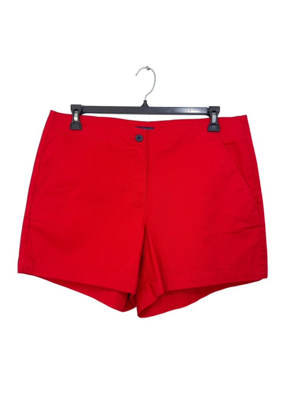 Nautica Womens Red Cotton Blend Stretch Chino Shorts Size 14